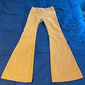 Free People pull on rust corduroy bell bottoms Sz 27
